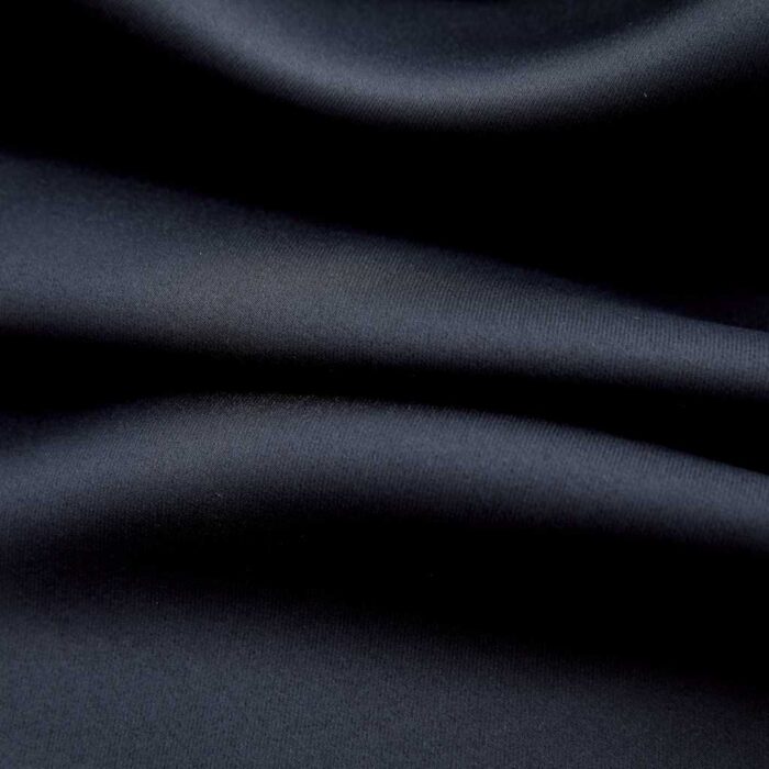 Rideaux occultants avec anneaux 2 pièces Noir 137 x 213 cm Tissu – Image 2