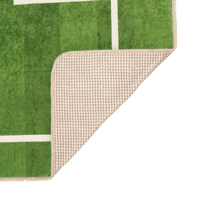 Tapis enfant 160x230cm terrain de football antidérapant lavable – Image 2