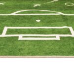 Tapis enfant 160x230cm terrain de football antidérapant lavable – Image 4