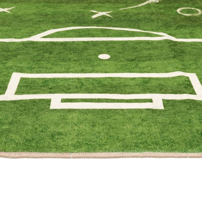 Tapis enfant 160x230cm terrain de football antidérapant lavable – Image 4