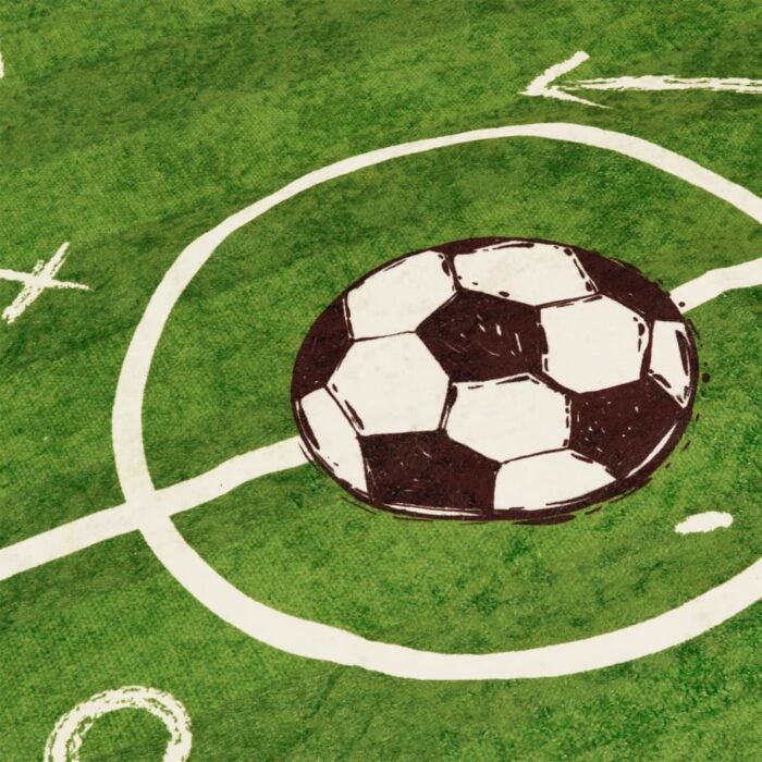 Tapis enfant 160x230cm terrain de football antidérapant lavable – Image 5