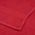 Ensemble de serviettes 12 pcs rouge 360 g/m² 100% coton – Image 5