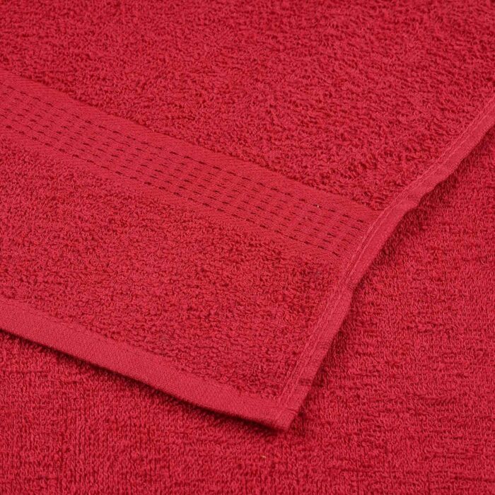 Ensemble de serviettes 12 pcs rouge 360 g/m² 100% coton – Image 5