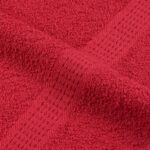 Ensemble de serviettes 12 pcs rouge 360 g/m² 100% coton – Image 6