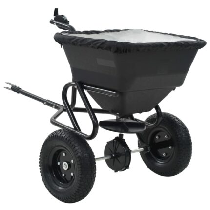 Distributeur de sel remorqué PVC et acier 125 x 74 x 79 cm 45 L