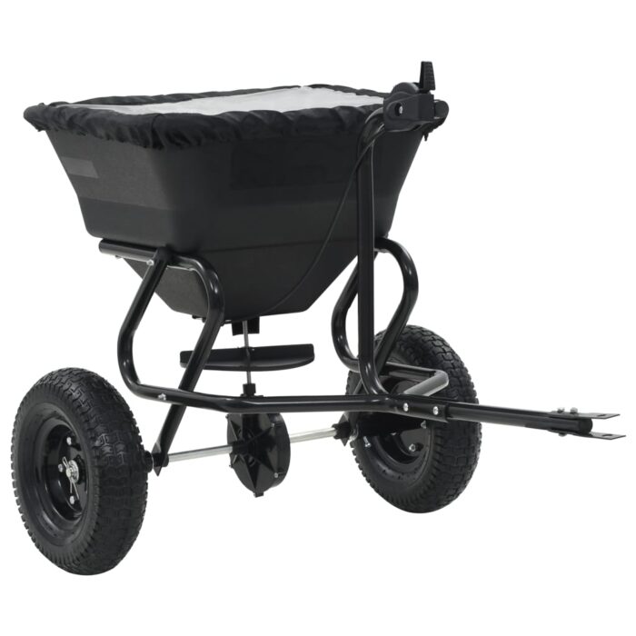 Distributeur de sel remorqué PVC et acier 125 x 74 x 79 cm 45 L – Image 2