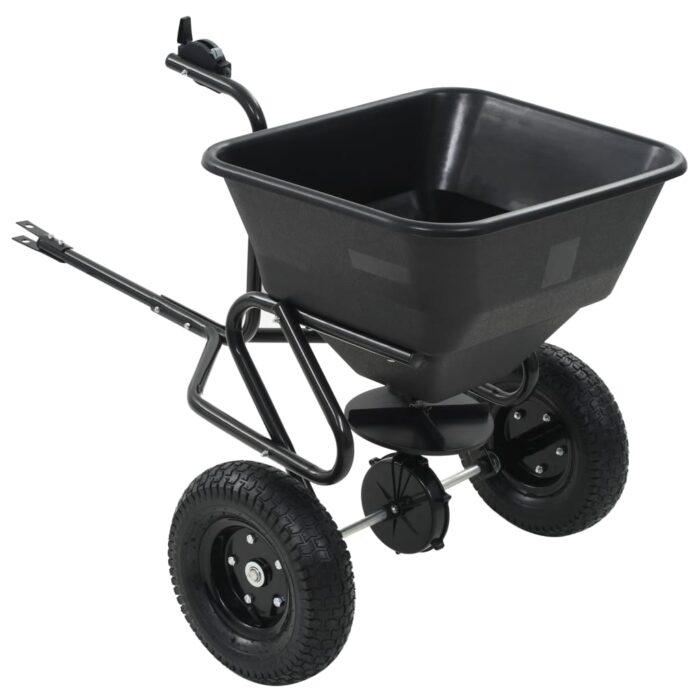 Distributeur de sel remorqué PVC et acier 125 x 74 x 79 cm 45 L – Image 4