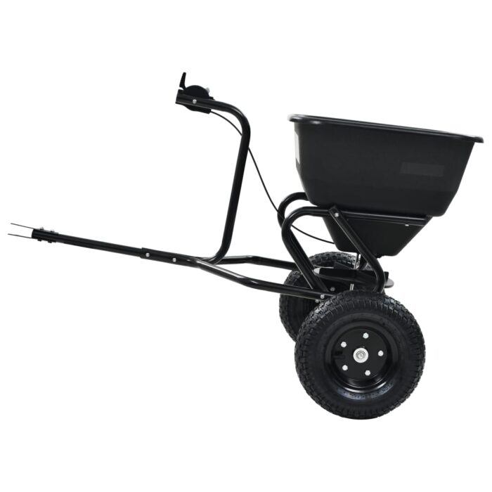 Distributeur de sel remorqué PVC et acier 125 x 74 x 79 cm 45 L – Image 6
