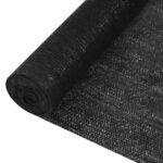 Filet brise-vue Noir 1x25 m PEHD 195 g/m²