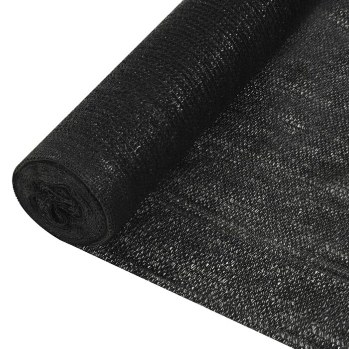 Filet brise-vue Noir 1,5x10 m PEHD 195 g/m² – Image 1