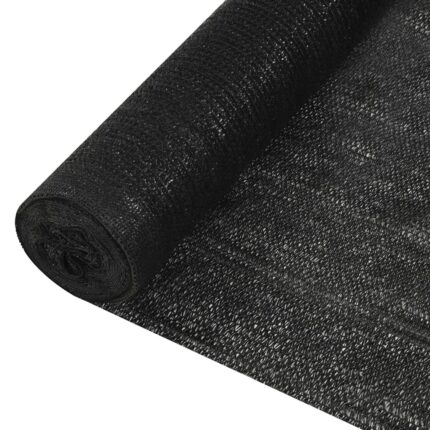 Filet brise-vue Noir 1,5x25 m PEHD 195 g/m²