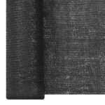 Filet brise-vue Noir 1,5x25 m PEHD 195 g/m² – Image 2