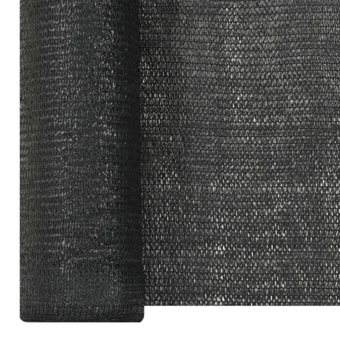 Filet brise-vue Noir 1,5x25 m PEHD 195 g/m² – Image 2