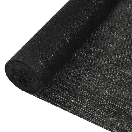 Filet brise-vue Noir 1,5x50 m PEHD 195 g/m²
