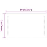 Miroir de salle de bain à LED 50x30 cm – Image 7