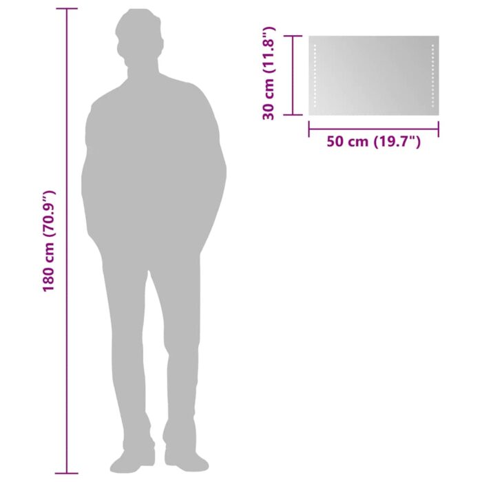 Miroir de salle de bain à LED 50x30 cm – Image 8