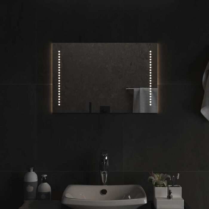 Miroir de salle de bain à LED 60x40 cm – Image 1