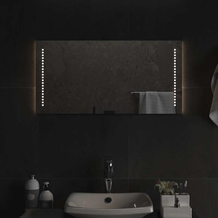 Miroir de salle de bain à LED 80x40 cm – Image 1