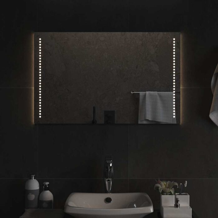Miroir de salle de bain à LED 80x50 cm – Image 1
