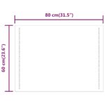Miroir de salle de bain à LED 80x60 cm – Image 7