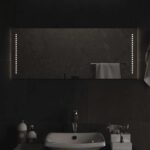 Miroir de salle de bain à LED 100x40 cm