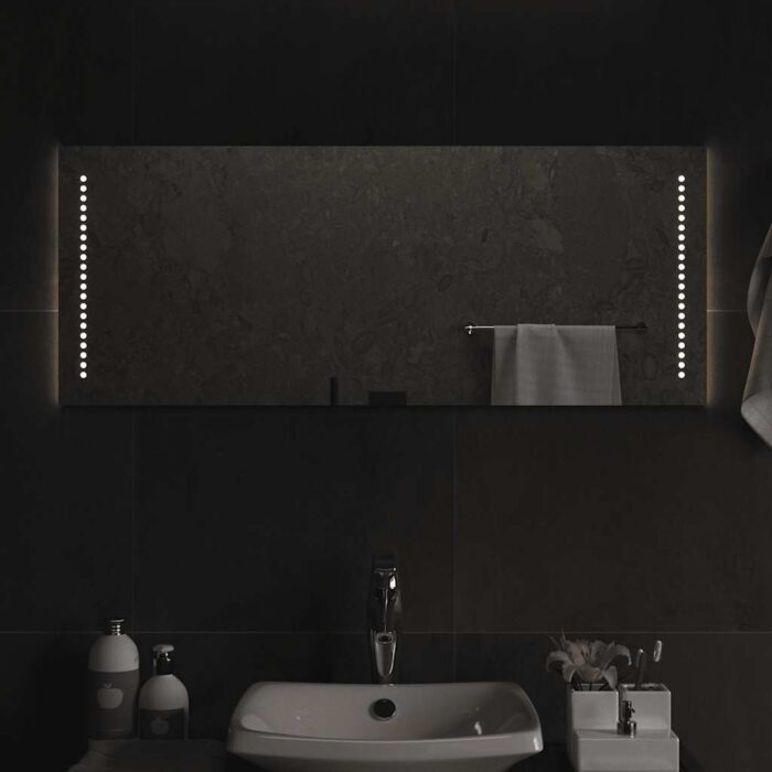 Miroir de salle de bain à LED 100x40 cm – Image 1