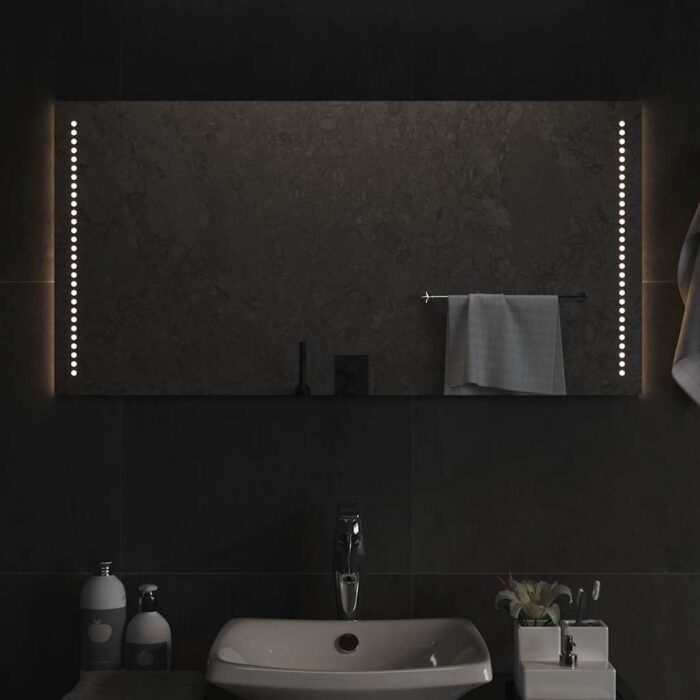Miroir de salle de bain à LED 100x50 cm – Image 1