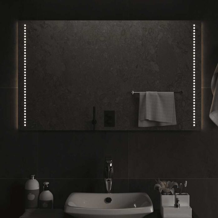 Miroir de salle de bain à LED 100x60 cm – Image 1