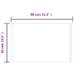 Miroir de salle de bain à LED 80x50 cm – Image 3