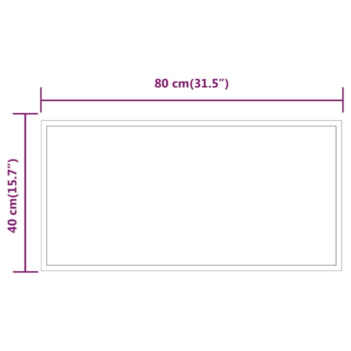 Miroir de salle de bain à LED 80x40 cm – Image 3