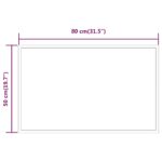 Miroir de salle de bain à LED 80x50 cm – Image 3