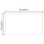 Miroir de salle de bain à LED 90x50 cm – Image 3