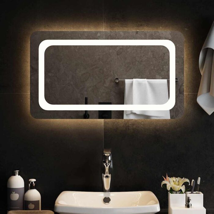 Miroir de salle de bain à LED 70x40 cm – Image 1