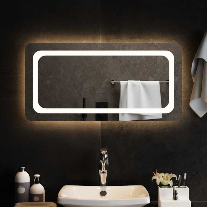 Miroir de salle de bain à LED 80x40 cm – Image 1