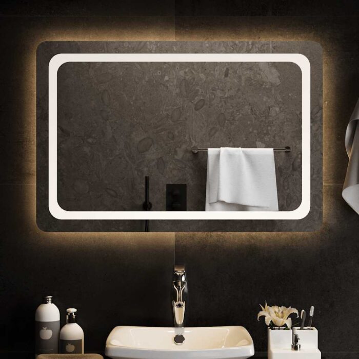 Miroir de salle de bain à LED 90x60 cm – Image 1