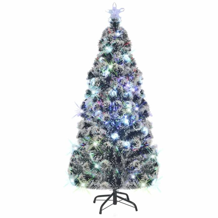 242428_1.jpg Arbre de Noël pré-éclairé avec support 210 cm fibre optique – Image 1