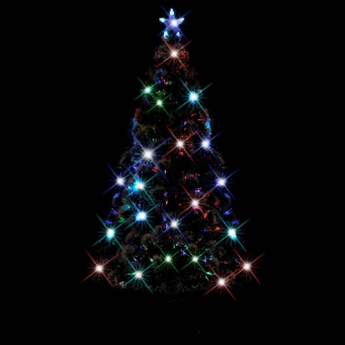 Arbre de Noël pré-éclairé avec support 210 cm fibre optique – Image 2