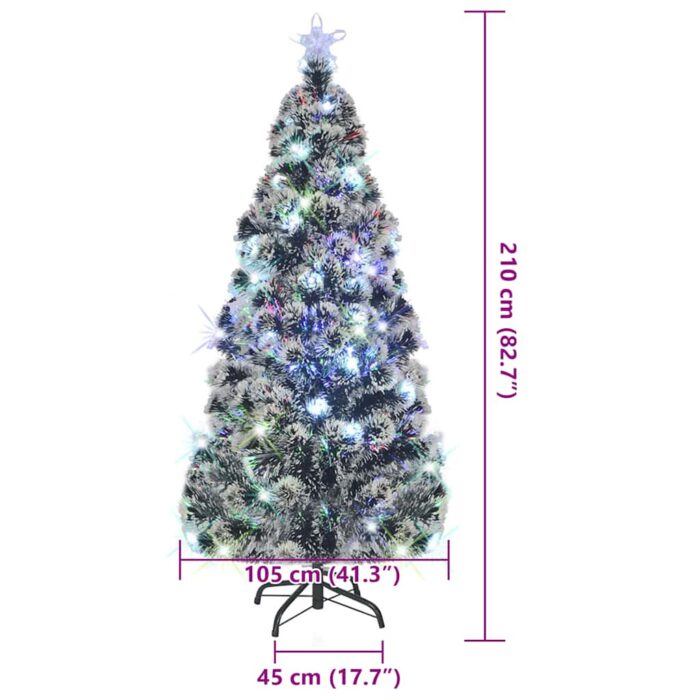 Arbre de Noël pré-éclairé avec support 210 cm fibre optique – Image 7