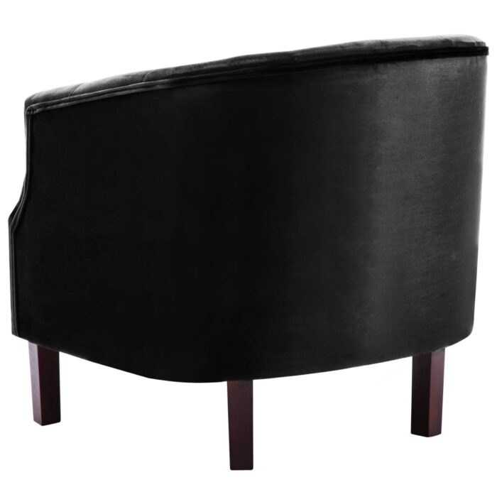 Fauteuil noir velours – Image 3