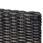 Chaises à manger lot de 4 noir rotin Kubu et bois de manguier – Image 6