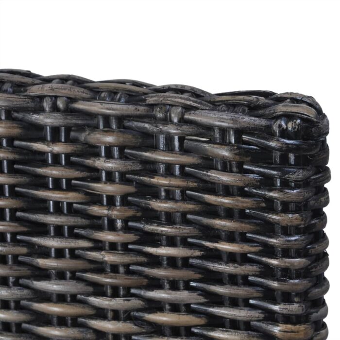 Chaises à manger lot de 4 noir rotin Kubu et bois de manguier – Image 6