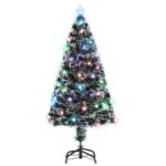 Arbre de Noël pré-éclairé avec support 120 cm fibre optique