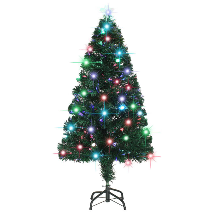 Arbre de Noël pré-éclairé avec support 120 cm fibre optique – Image 2