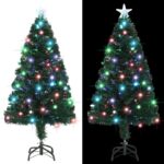 Arbre de Noël pré-éclairé avec support 120 cm fibre optique – Image 3