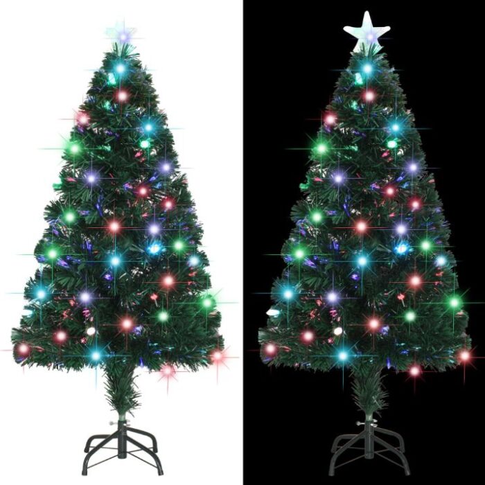 Arbre de Noël pré-éclairé avec support 120 cm fibre optique – Image 3