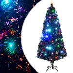 Arbre de Noël pré-éclairé avec support 180 cm fibre optique