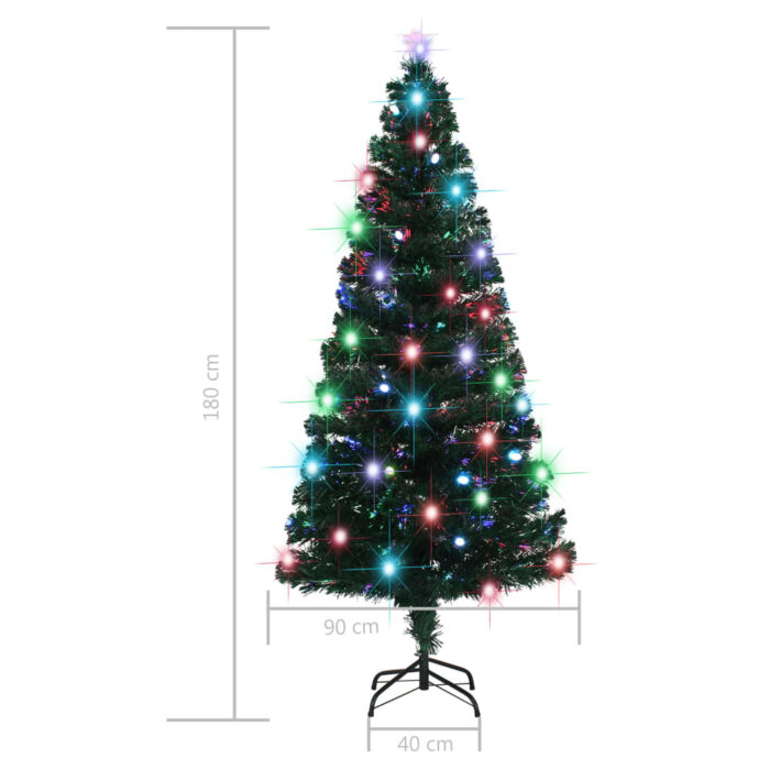 Arbre de Noël pré-éclairé avec support 180 cm fibre optique – Image 9