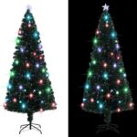Arbre de Noël pré-éclairé avec support 210 cm fibre optique – Image 2
