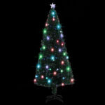 Arbre de Noël pré-éclairé avec support 210 cm fibre optique – Image 3