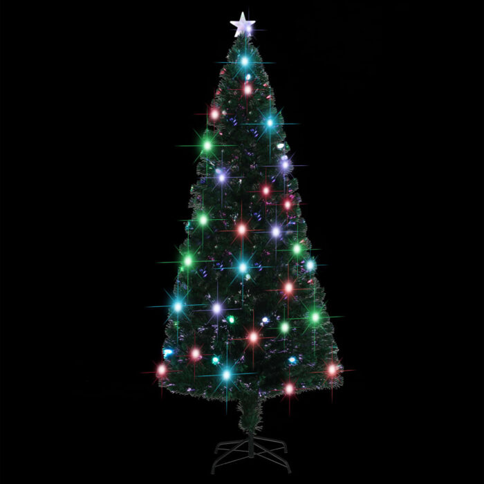Arbre de Noël pré-éclairé avec support 210 cm fibre optique – Image 3